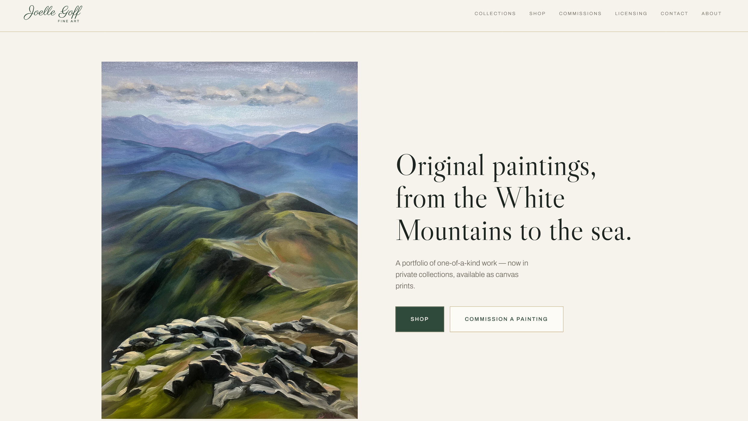 Joelle Goff Fine Art website preview